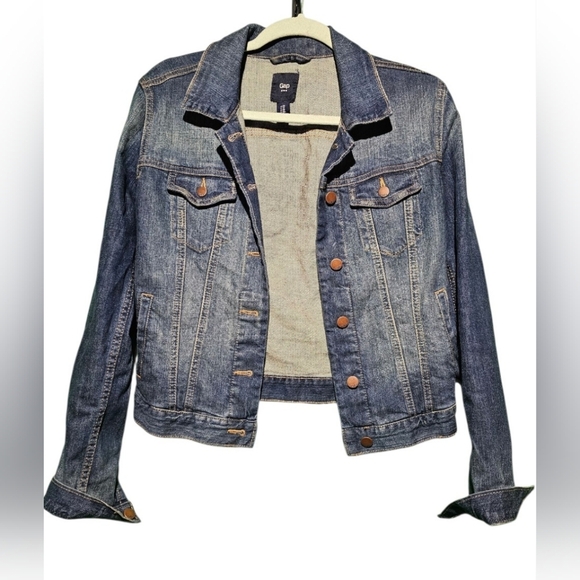GAP EUC Oversized XS Women's Classic Blue Jean Jacket - Picture 1 of 4